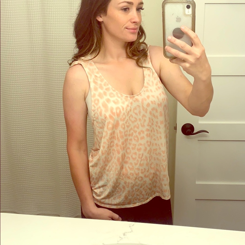 Pink leopard tank Audrey 3+1 Small open back